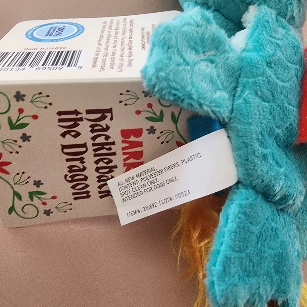 Hackleback the Dragon Dog Toy-Whip N Wings, Crazy Crinkle & Squeaker Dog Toy